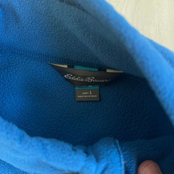 Eddie Bauer First Ascent Mens 1/4 Zip Sweater Lot of 2 BLue/Red Large Athleisure - Picture 10 of 11